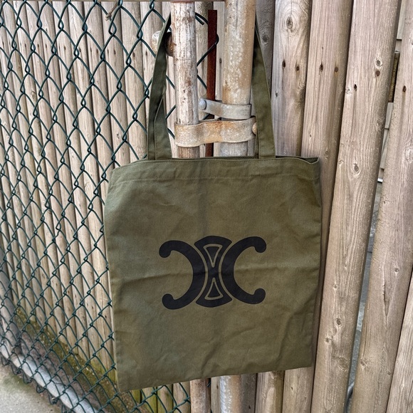 EUC Celine Canvas Dark Green Tote (Unisex) - Picture 1 of 6